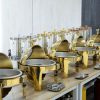 Chauffe plat doré rond